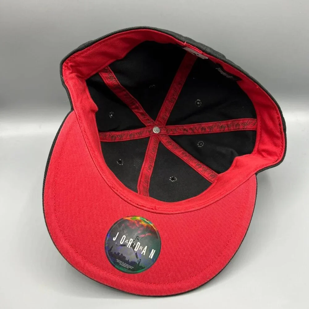 Air Jordan Hat Men 7 1/2 Black Red Jumpman‎ Fitted Cap